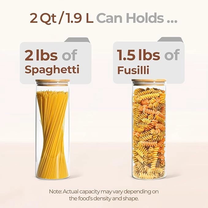 Glass Pasta Storage Jar Set - Image 4